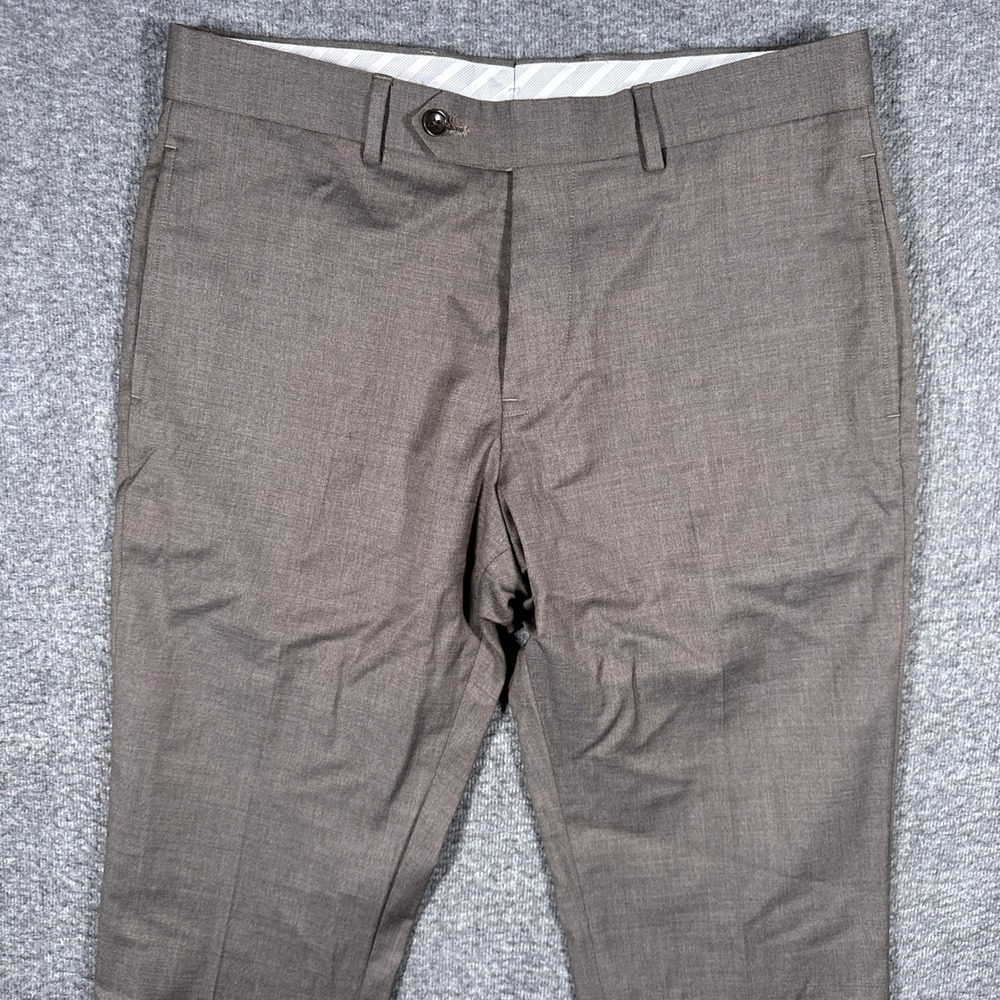 Brooks Brothers Dress Pants Mens 32x30 Brown 1818 Classic Reda Wool Trousers